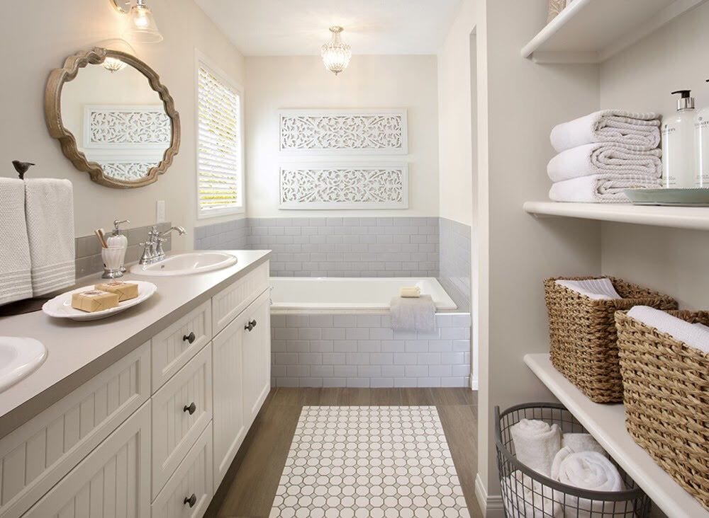Stylish guest bathroom interior