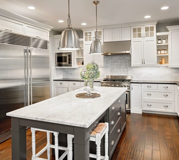 new furnished kitchen in luxury home
