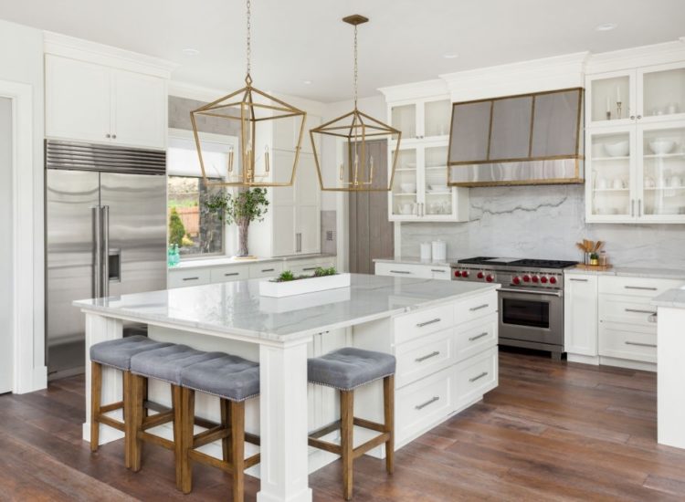 kitchen in newly constructed luxury home