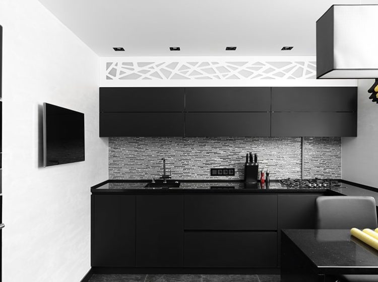 ultra-modern-black-and-white-kitchen ultra-modern-black-and-white-kitchen